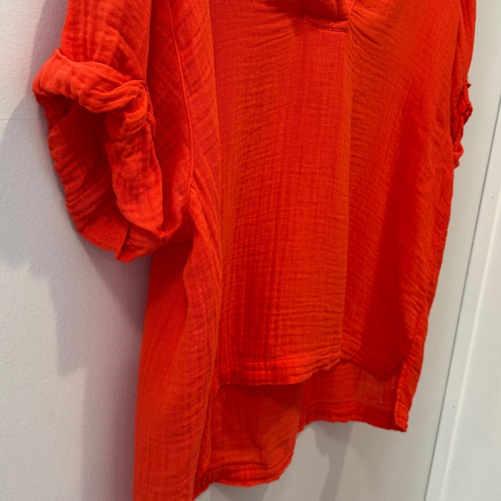 Xirena Avery V-Neck in Red Orange | Size Small - Picture 5 of 9